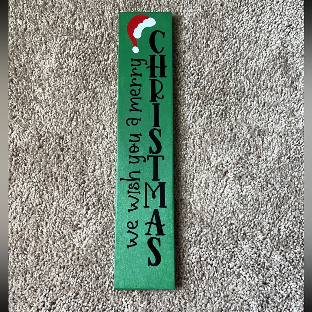 Green Christmas Sign
